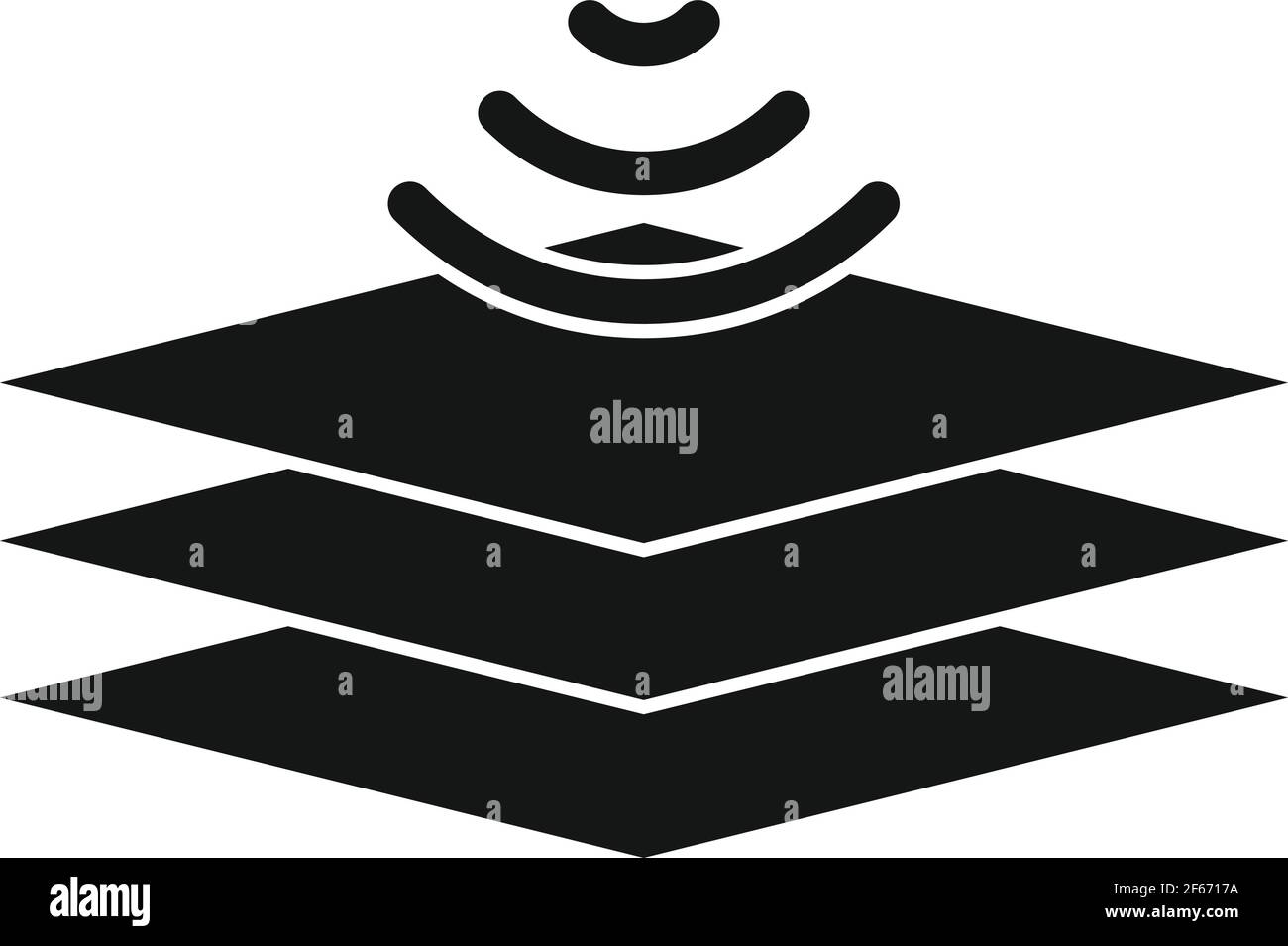 Icona del pannello di assorbimento audio, stile semplice Illustrazione Vettoriale