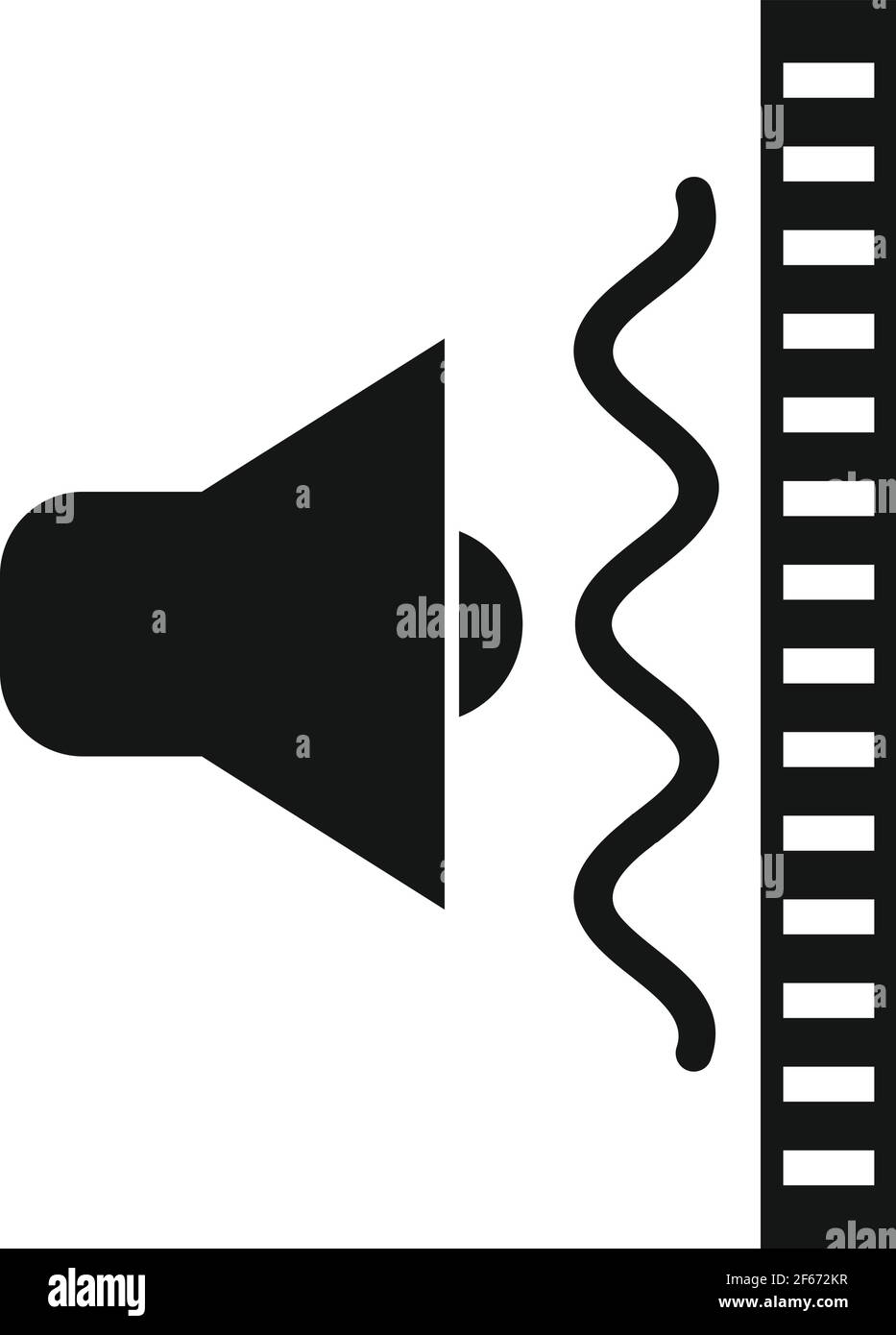 Icona di barriera sonora, stile semplice Illustrazione Vettoriale