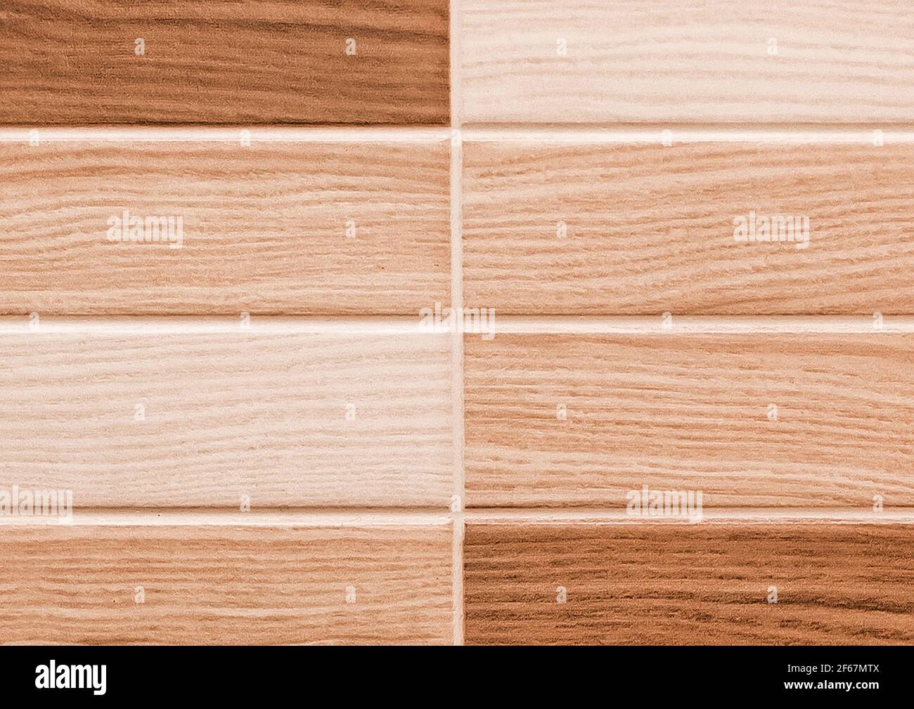 Texture mosaico, esempio di diverse opzioni di colore per il legno in primo piano, sfondo astratto tegola. Foto Stock