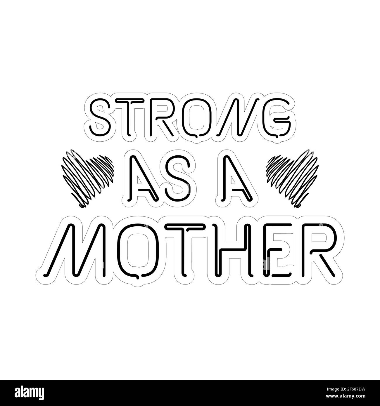 Madri giorno forte come una lettera di Typography della madre Crafts o. Modello vettoriale di progettazione TShirt Illustrazione Vettoriale