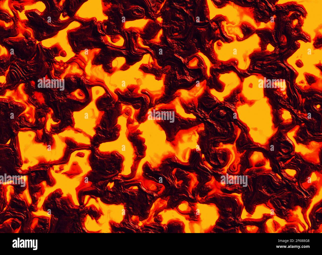 sfondo di lava calda incandescente Foto Stock