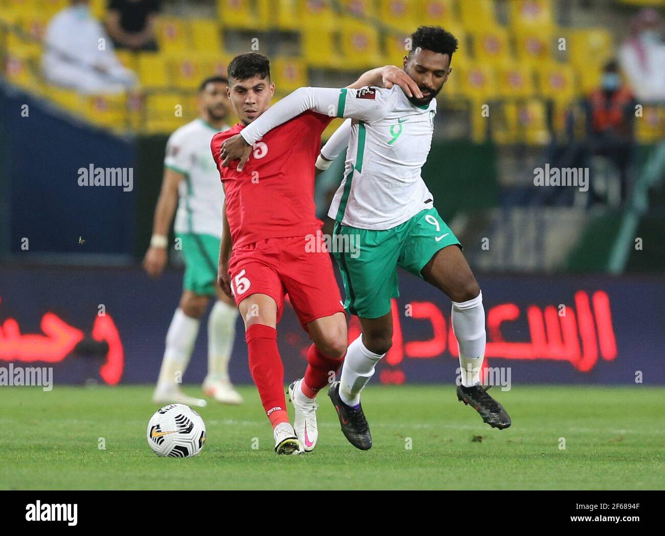 Calcio Calcio - Campionato del mondo Qualificatori Asia - turno 2 - Gruppo  D - Arabia Saudita contro Palestina - Stadio della King Saud University,  Riyadh, Arabia Saudita - 30 marzo 2021