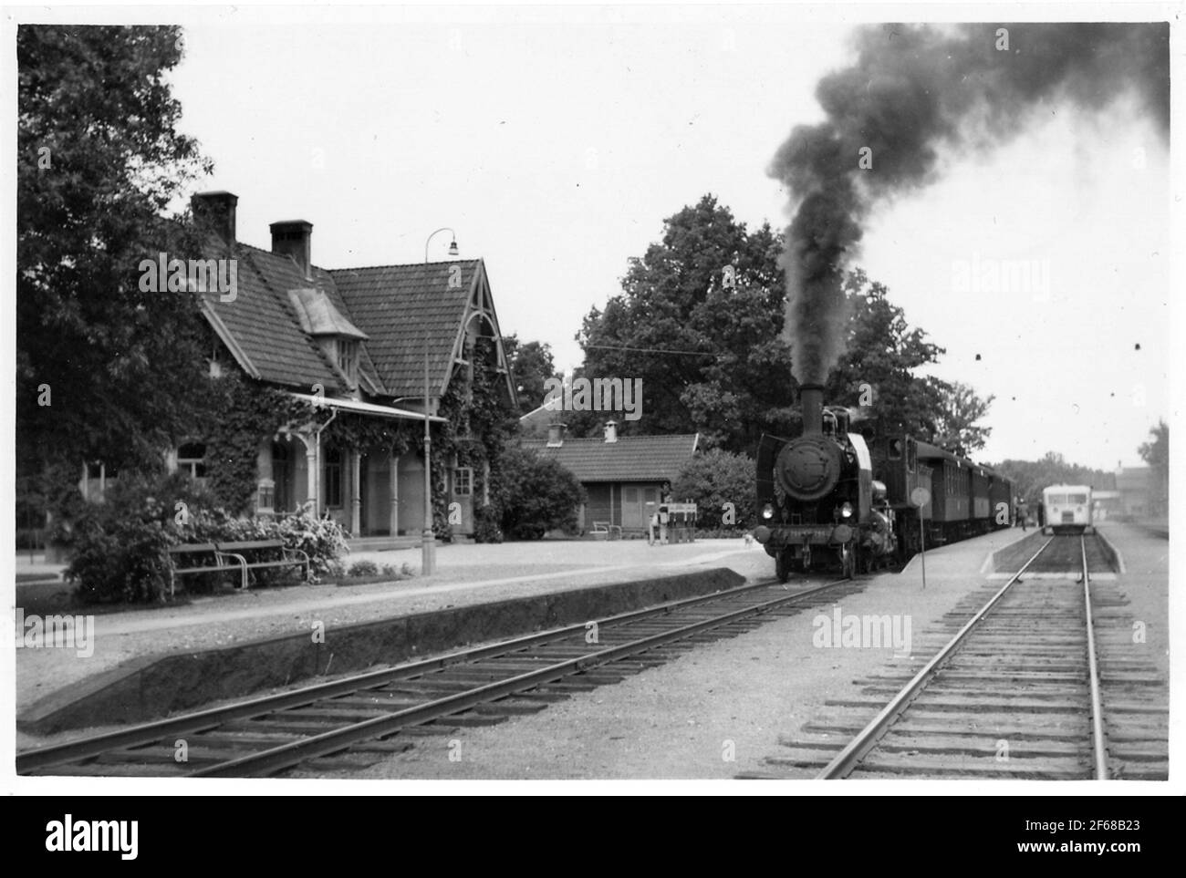 Prima del 1/10 1913, la stazione era bjärka. La stazione fu costruita nel 1902. Impianto di sicurezza installato 1938-39 SJ L 799 Foto Stock