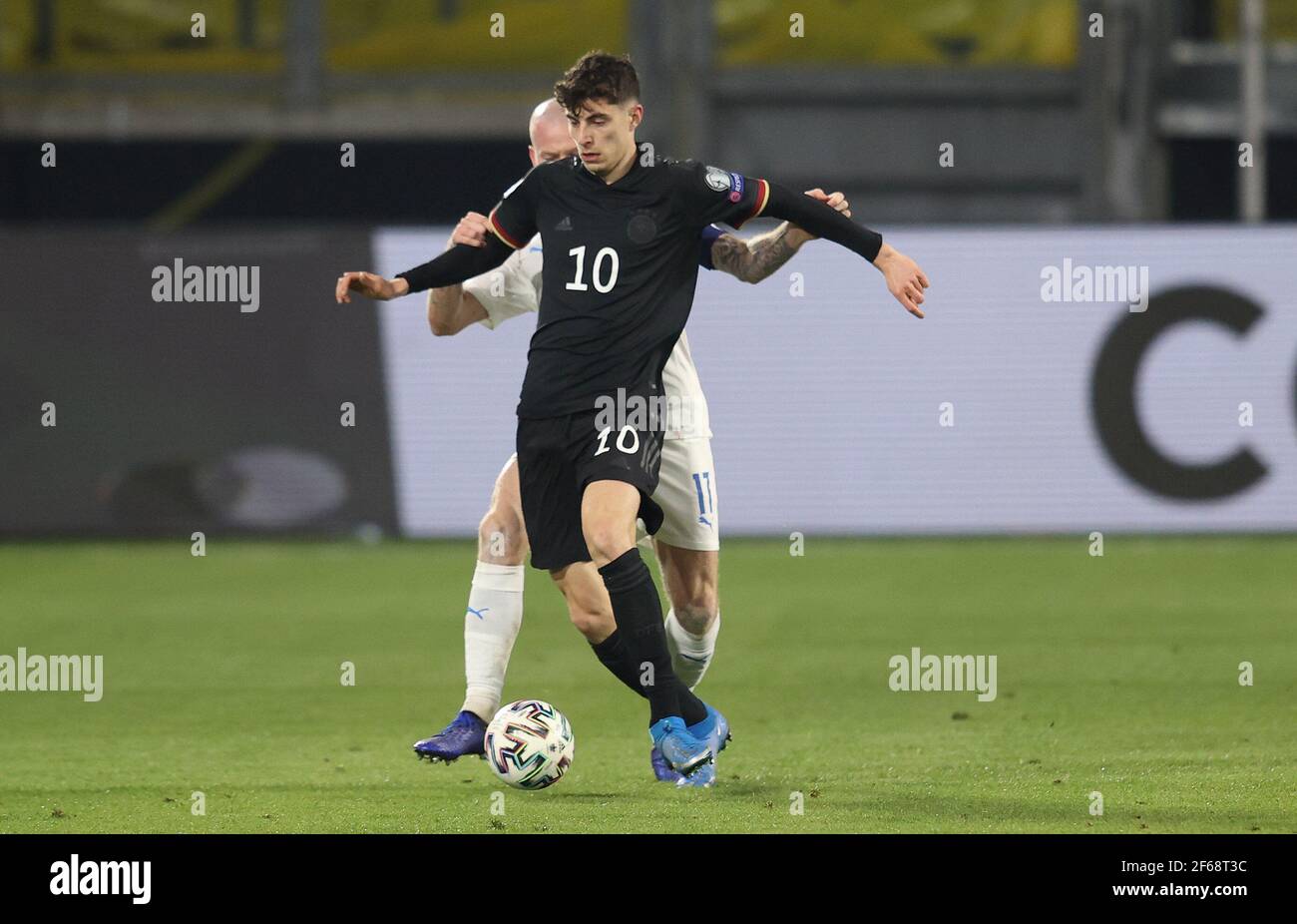 Duisburg, Germania. 2021. Firo: 25.03.2021 Fuvuball, Calcio: LV§nderspiel Nazionale Team WM qualifica Germania, GER -Island Individual Action, Kai Havertz | Usage Worldwide Credit: dpa/Alamy Live News Foto Stock