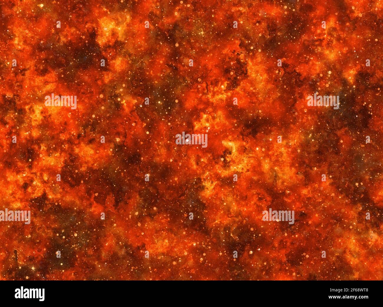 esplosione brillante fuoco scoppiare sullo sfondo delle stelle spaziali Foto Stock