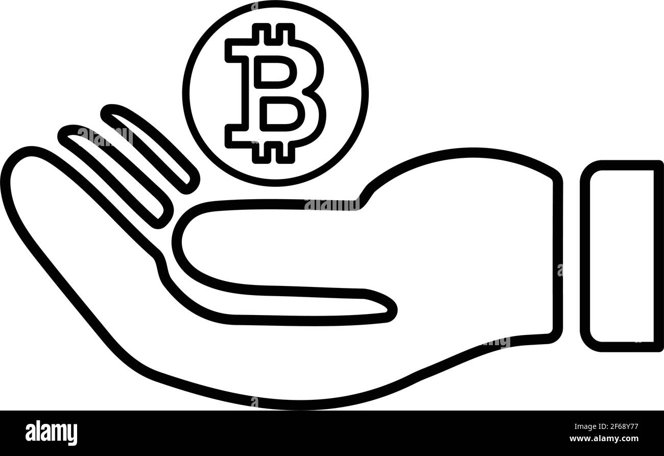 Criptovaluta, icona di pagamento bitcoin - ben organizzato e modificabile Vector design utilizzando a scopi commerciali, supporti di stampa, web o qualsiasi tipo di disegno Illustrazione Vettoriale