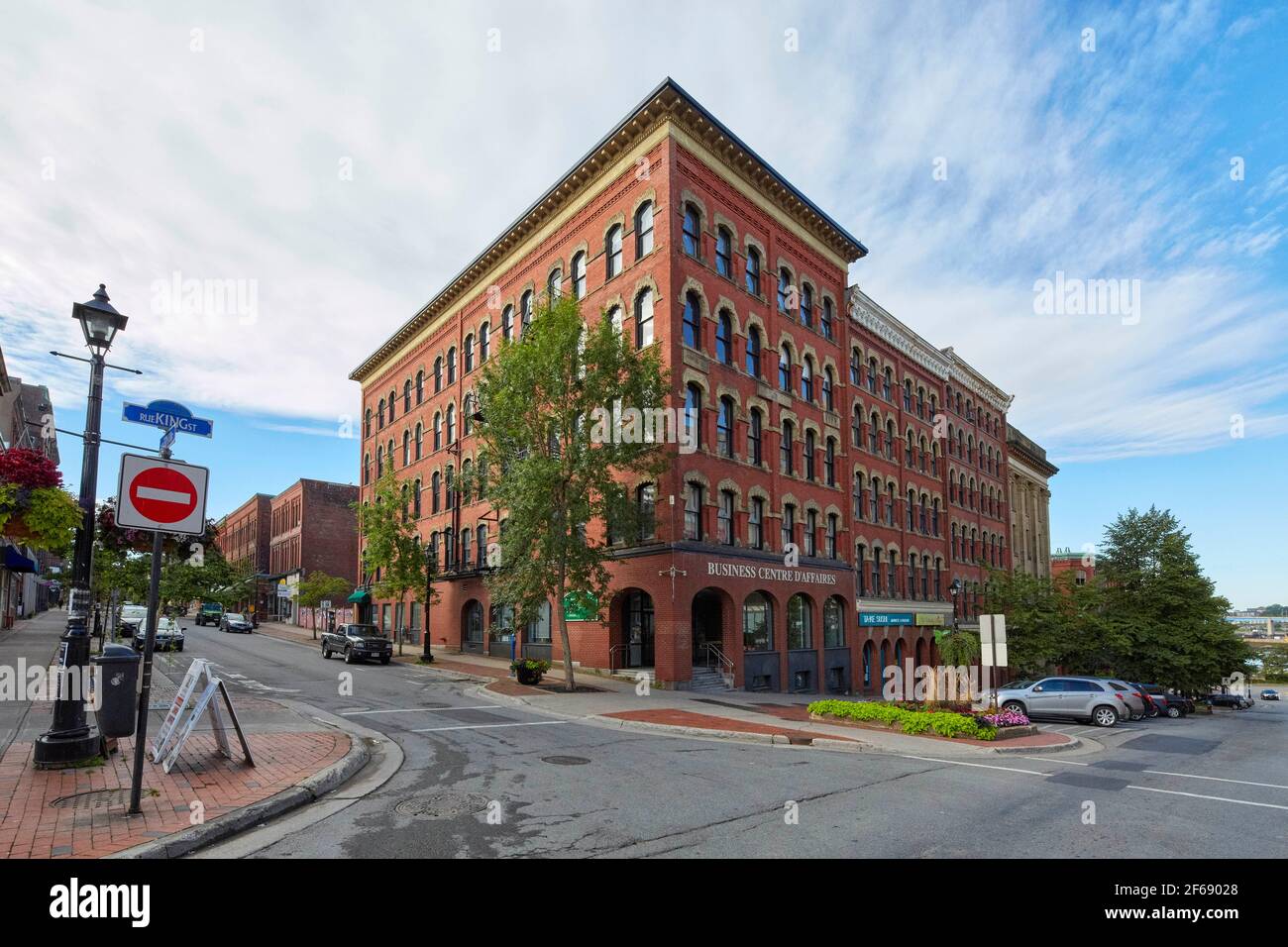 King Street e Germain Street a Saint John New Brunswick Canada Foto Stock