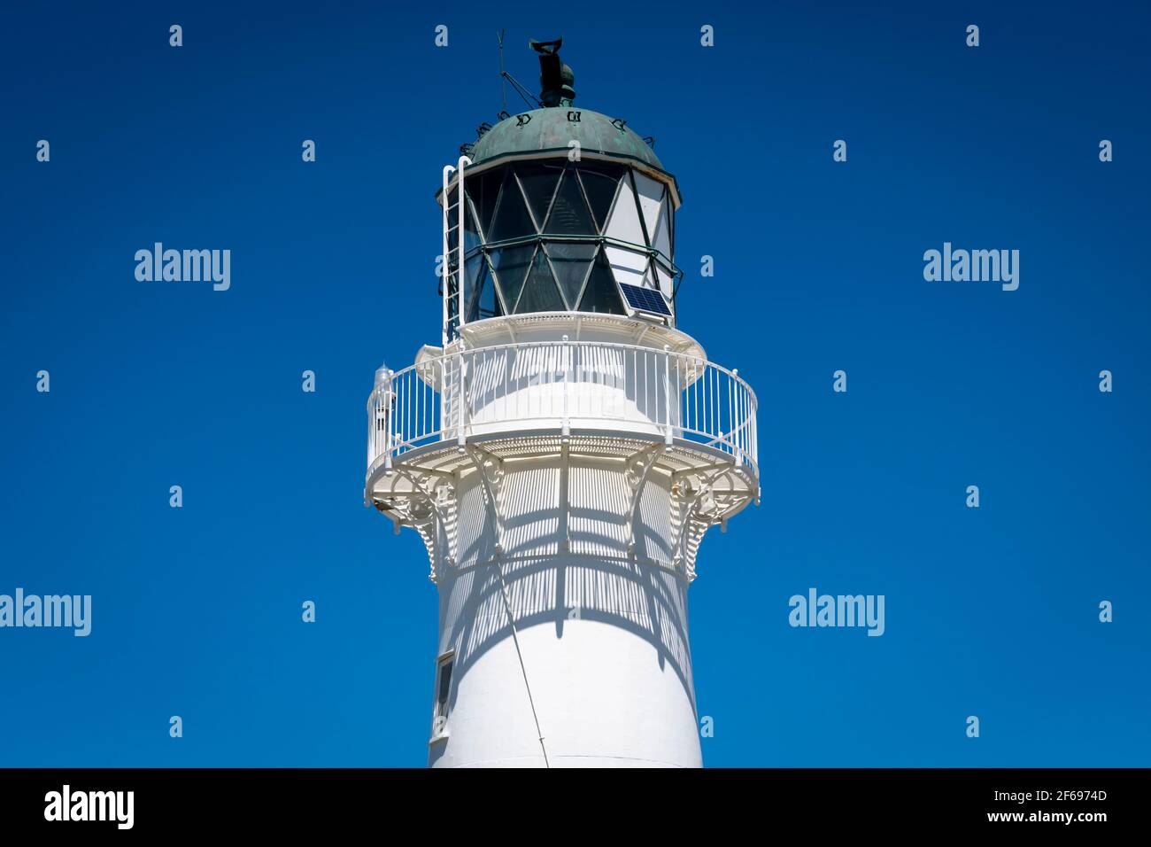 Faro di Castlepoint, Wairarapa, Isola del nord, Nuova Zelanda Foto Stock