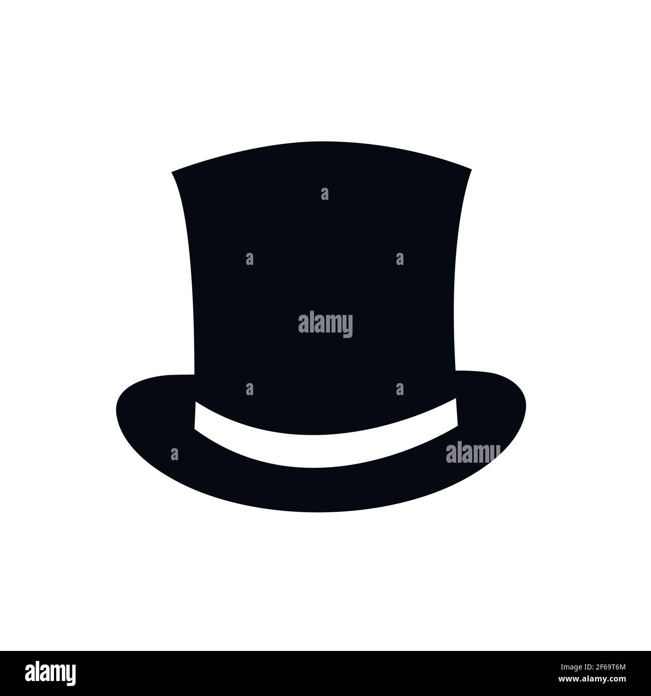 Icona vettoriale retro tophat isolata su sfondo bianco Illustrazione Vettoriale