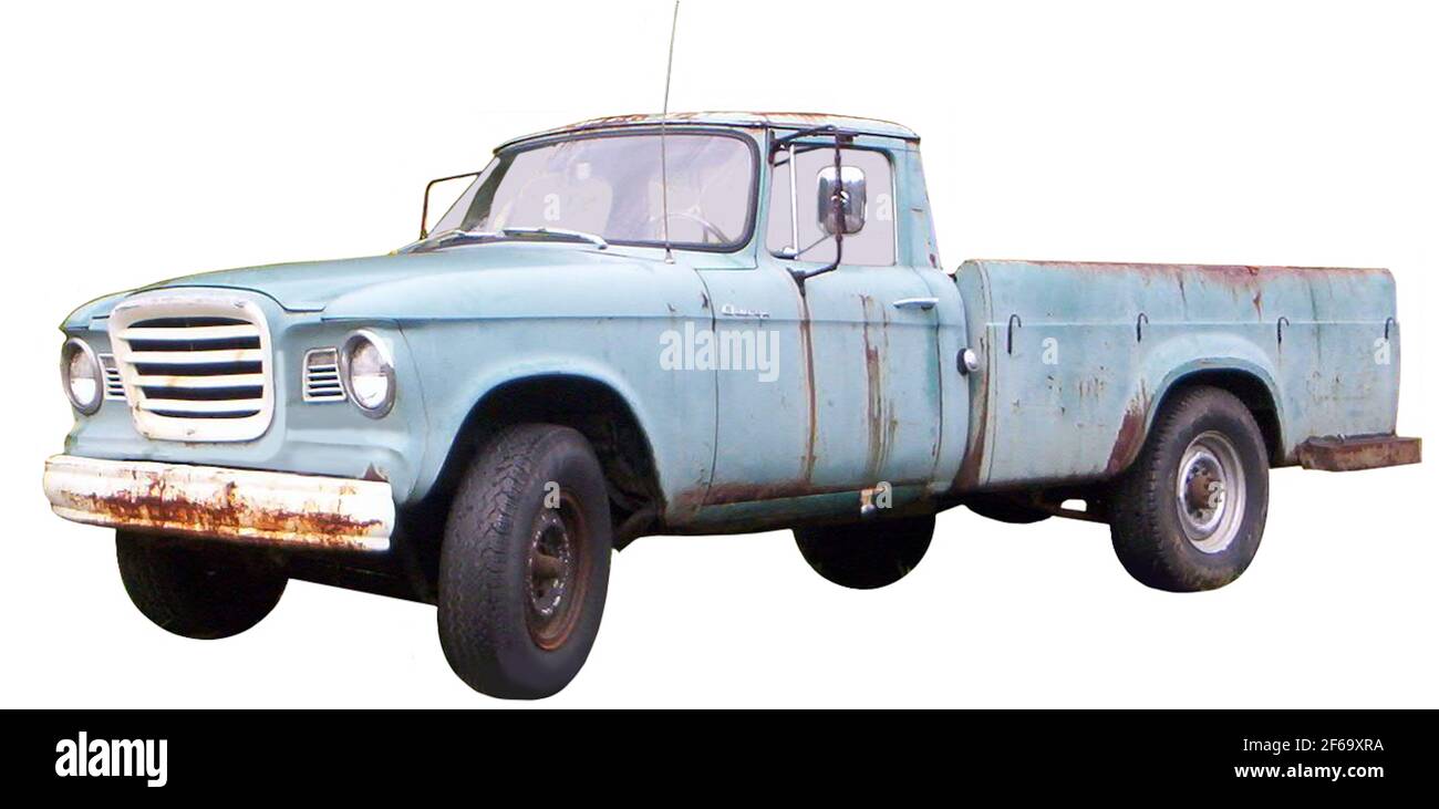 Quasi 60 anni dopo il suo completamento della linea di produzione a South Bend, Indiana, il pick-up Studebaker Champ 1962 è ancora duro al lavoro. Foto Stock