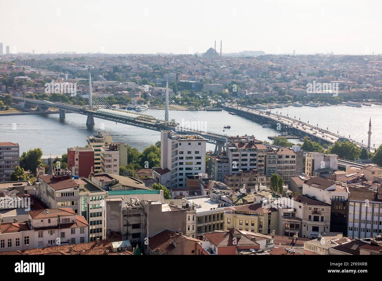Ponti sul Corno d'Oro, Istanbul, Turchia Foto Stock