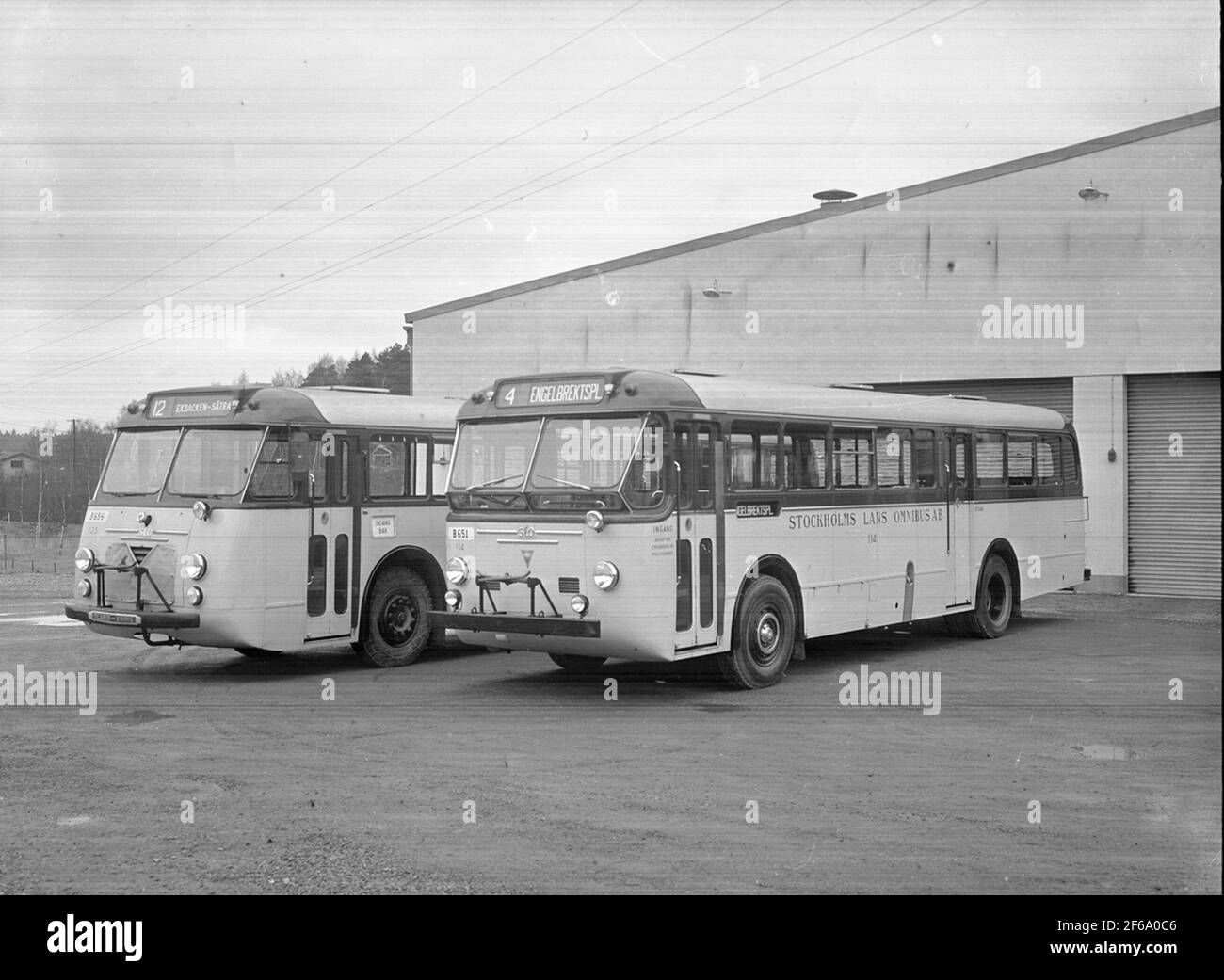 Autobus 114 e autobus 125, Stockholm County Omnibus Companies SLO Foto Stock