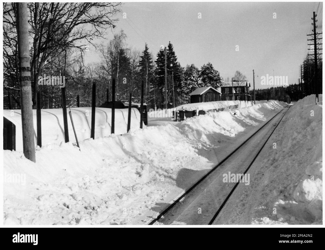 Il cantiere ferroviario di Spångena. Foto Stock