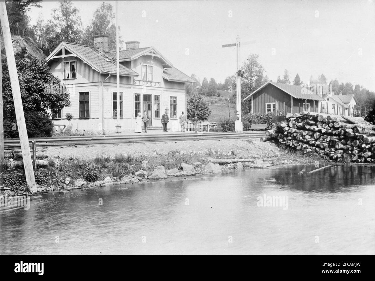 Svezia, Kalmar, Västervik, Storsjö (raffigurato, città) Foto Stock