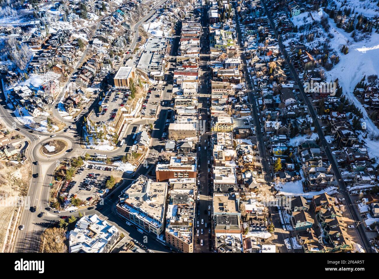 Main Street, Park City, Utah, Stati Uniti Foto Stock