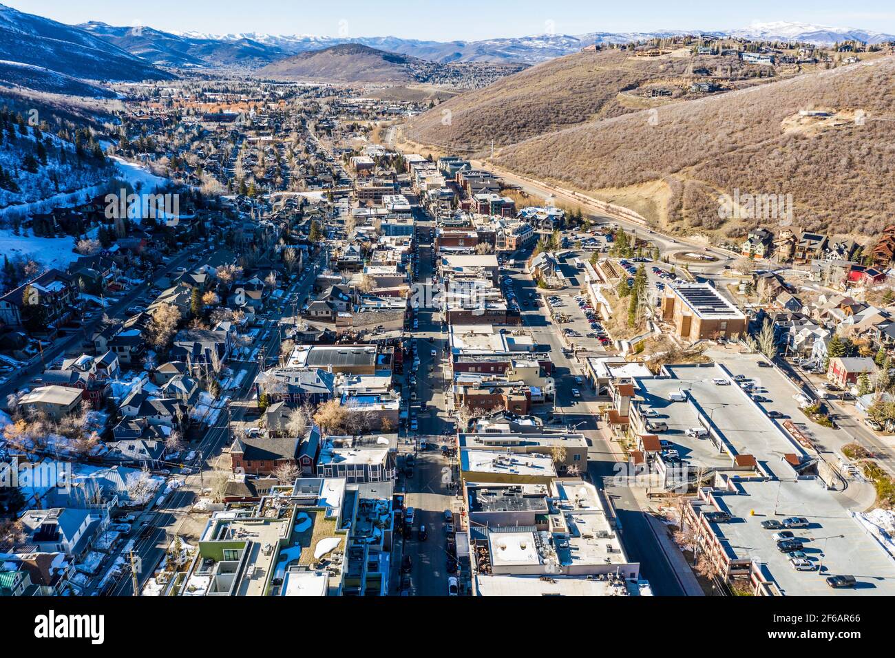 Main Street, Park City, Utah, Stati Uniti Foto Stock