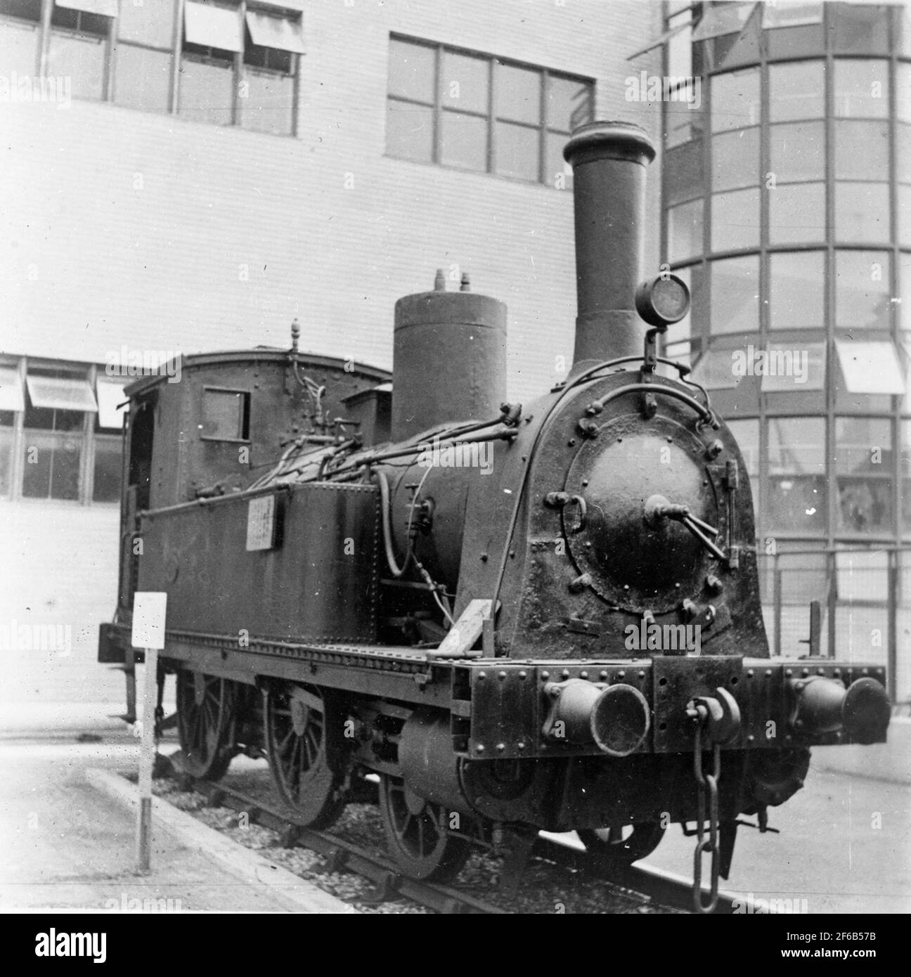 Locomotiva al museo ferroviario Foto Stock