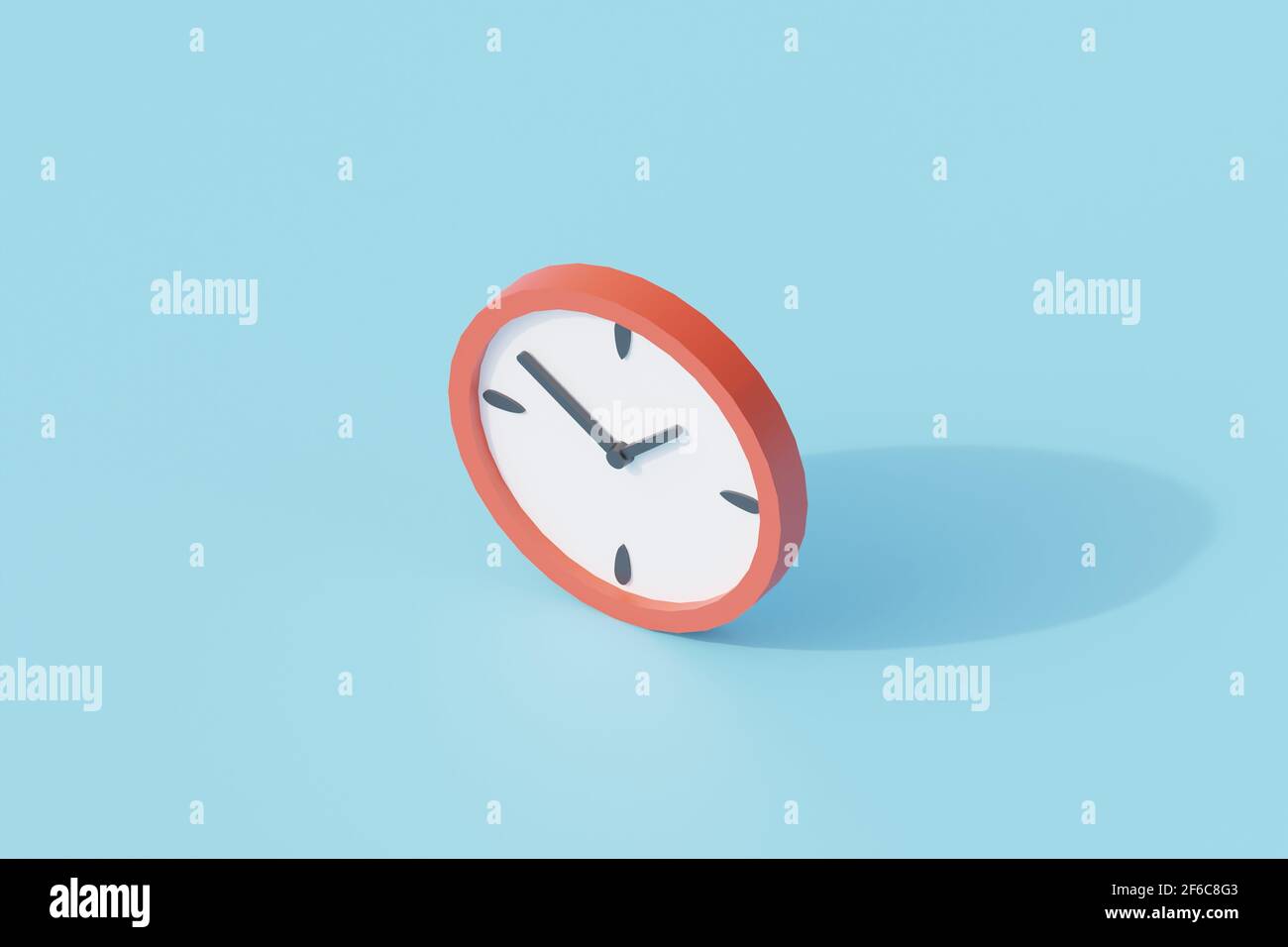 orologio oggetto isolato singolo. illustrazione del rendering 3d con vista isometrica Foto Stock