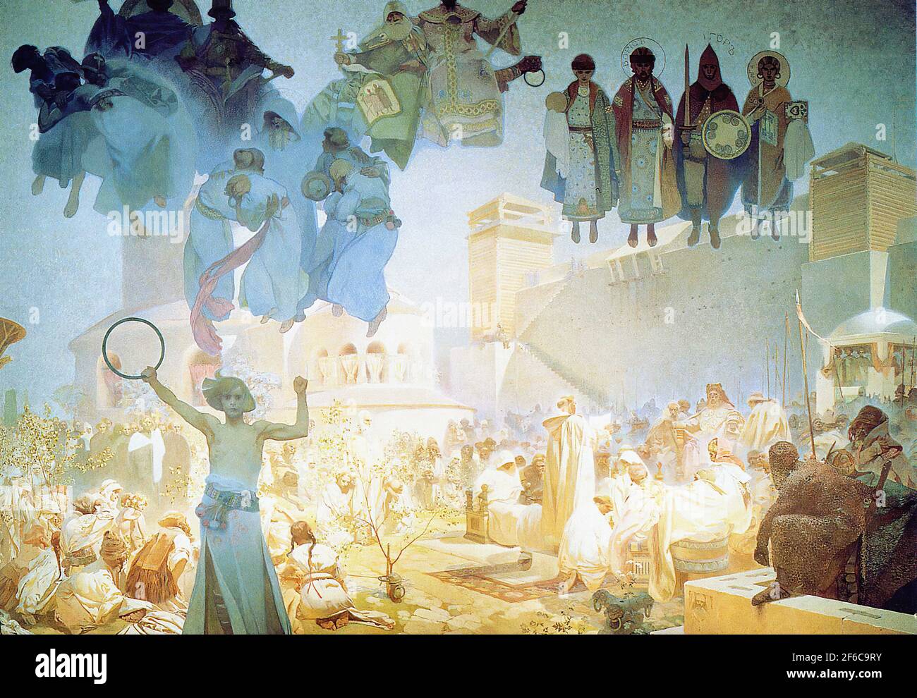 Alfons Mucha - Introduzione Liturgia slavica 1912 Foto Stock