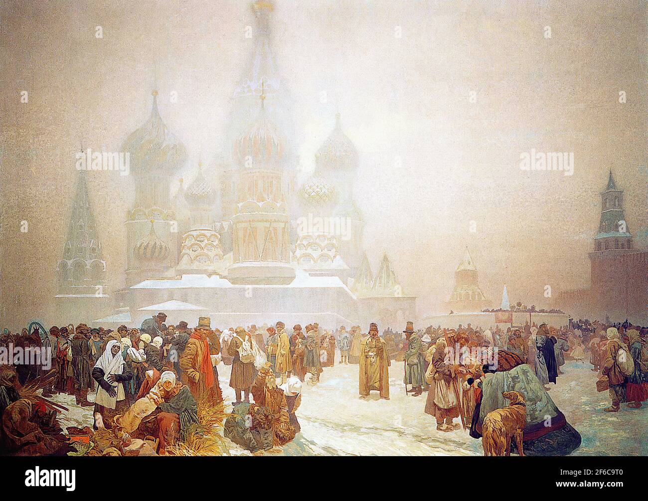 Alfons Mucha - abolizione del serfdom Russia 1914 Foto Stock