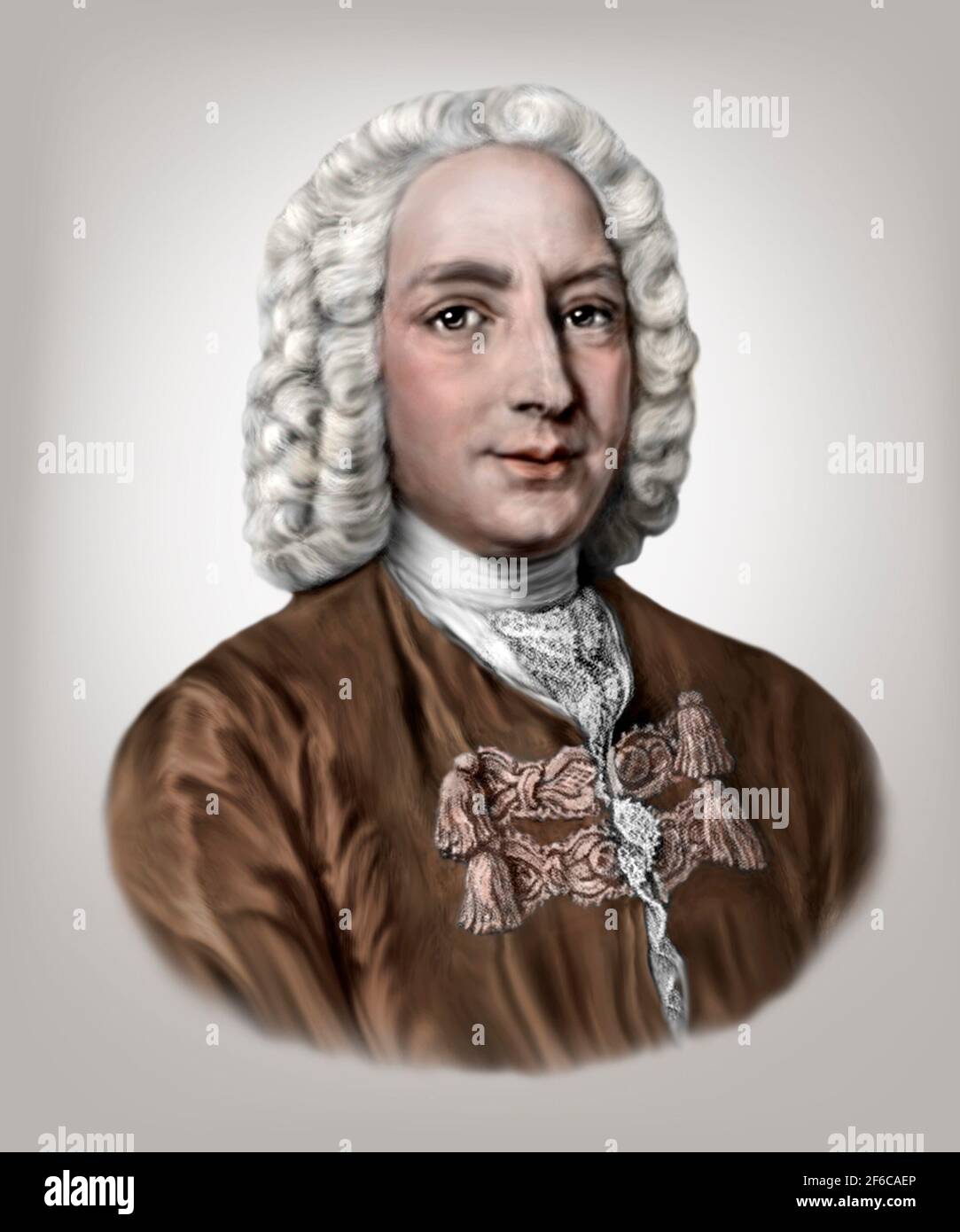 Daniel Bernoulli 1700-1782 fisico matematico svizzero Foto Stock