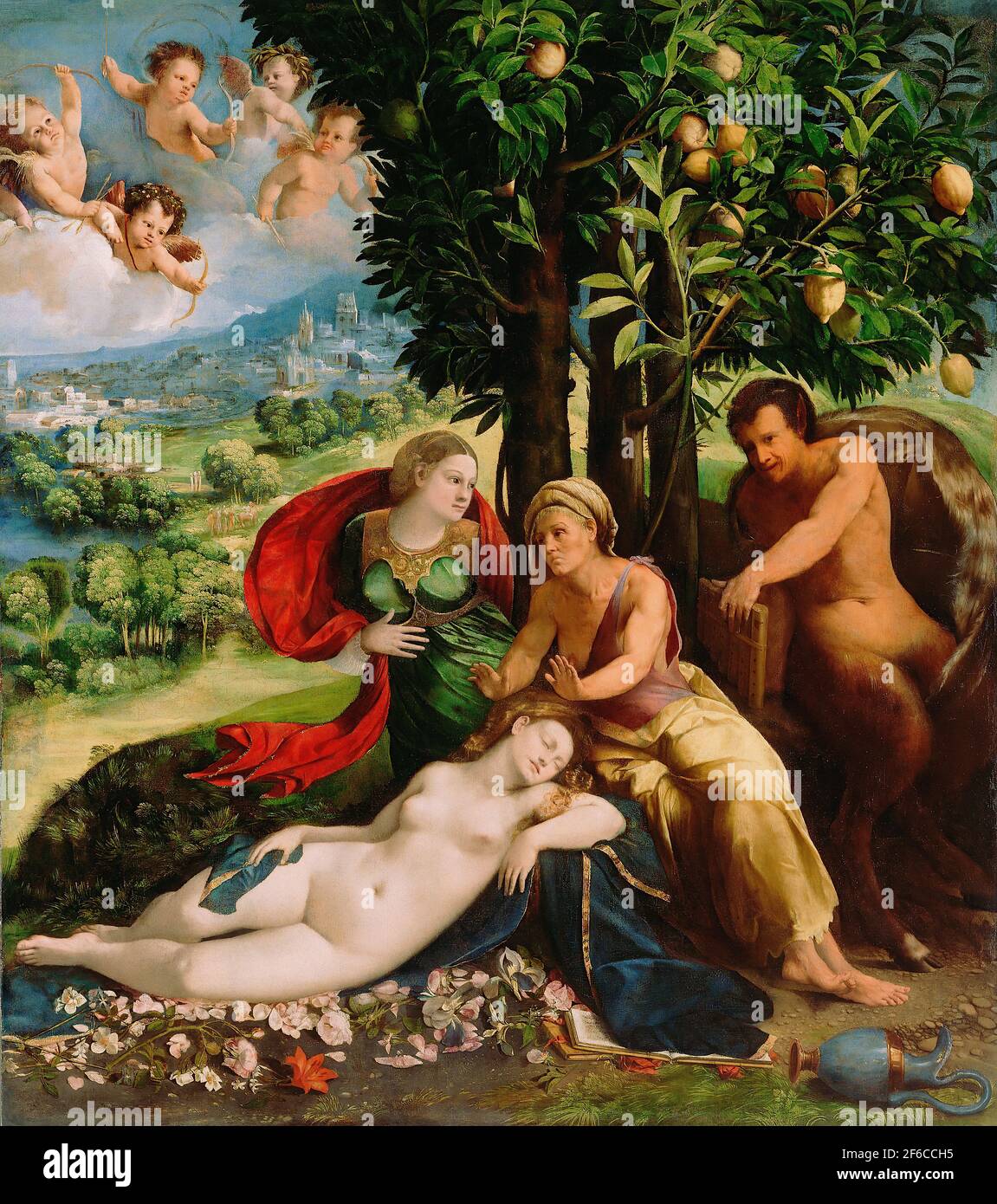 Dosso Dossi - scena mitologica 1524 Foto Stock