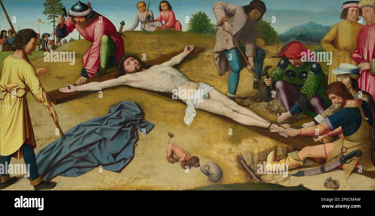 Gerard davide- Cristo inchiodò Croce C 1481 Foto Stock