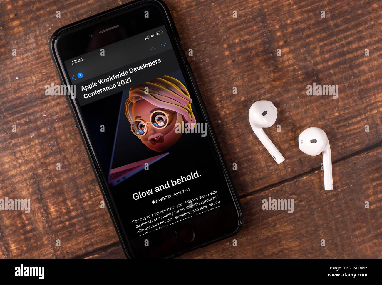 Antalya, Turchia - 31 Marzo 2021: Su Apple iPhone 12 cellulare informazioni ultimo annuncio di alla Apple Worldwide Developers Conference WWDC Foto Stock