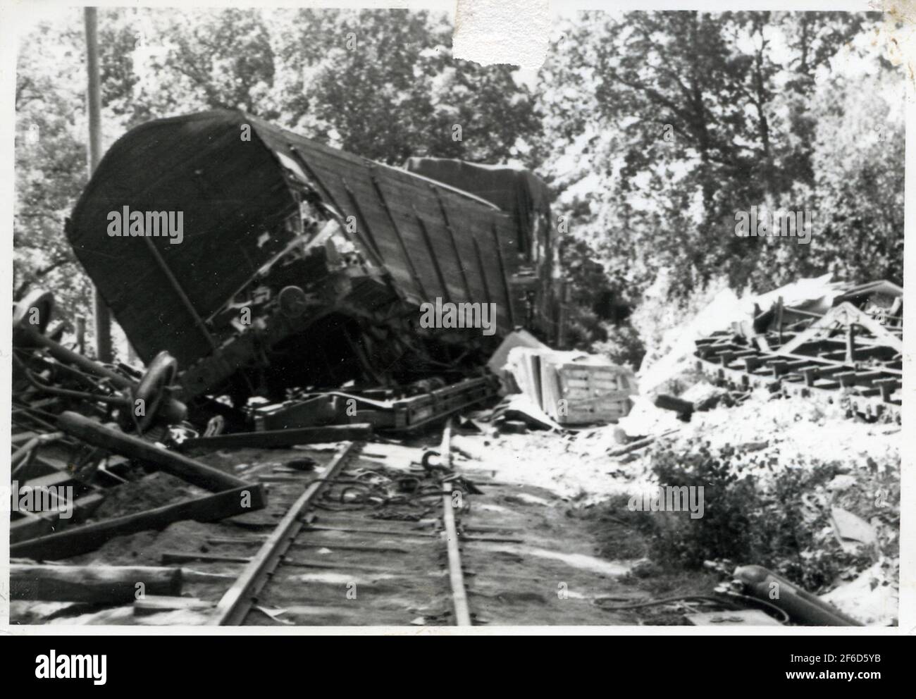 Buoni treni tracciati sulla linea tra Dekäck e Jenny. Foto Stock