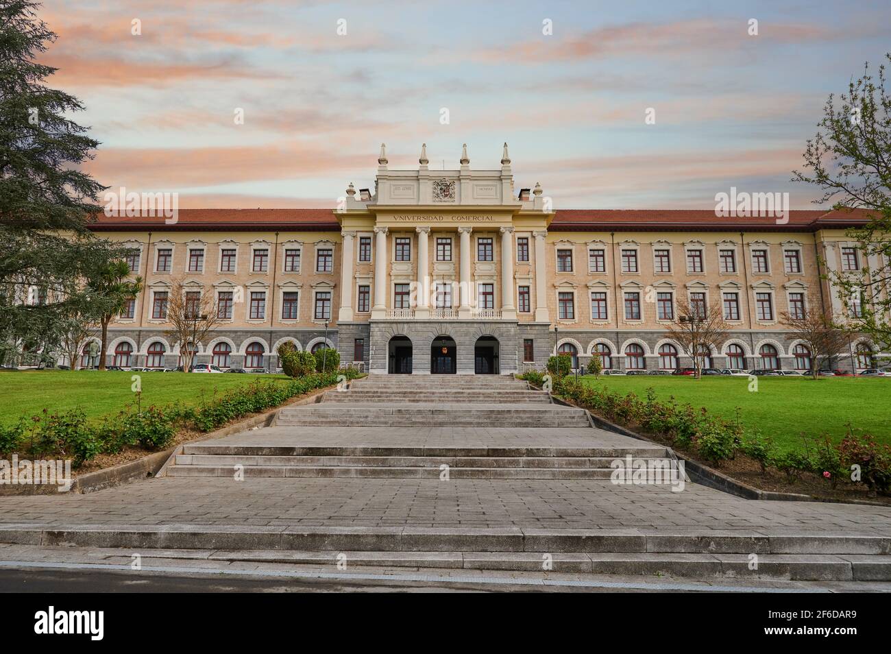 Bilbao, Biscay, Spagna, marzo 27 2021, Università di Deusto, Bilbao, Biscaglia, Paesi Baschi, Euskadi, Euskal Herria, Spagna, Europa. Foto Stock