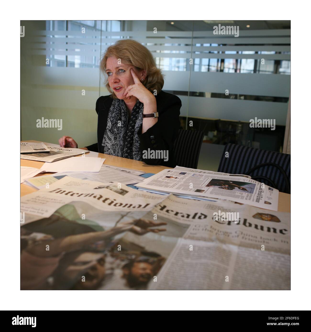 Alison SmaleExecutive Editor della fotografia internazionale Herald Tribune di David Sandison l'indipendente Foto Stock