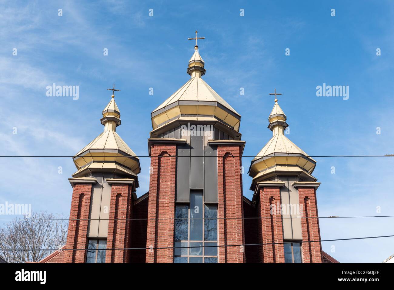 Chiesa dell'Assunzione della Beata Vergine Maria (cattolica Ucraina) in Bathurst Street, Toronto, Canada Foto Stock