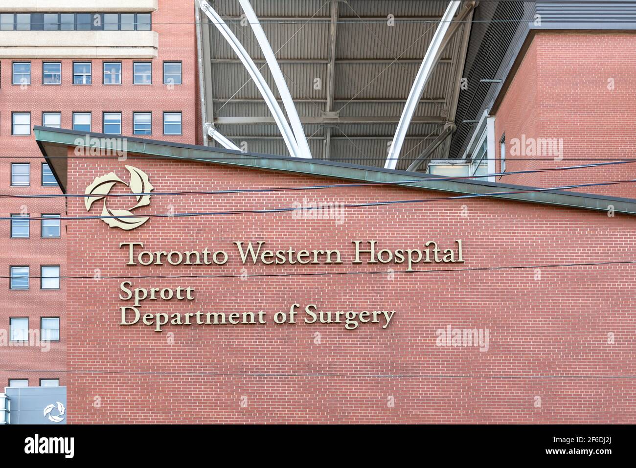 Segno del Toronto Western Hospital in Bathurst Street Foto Stock
