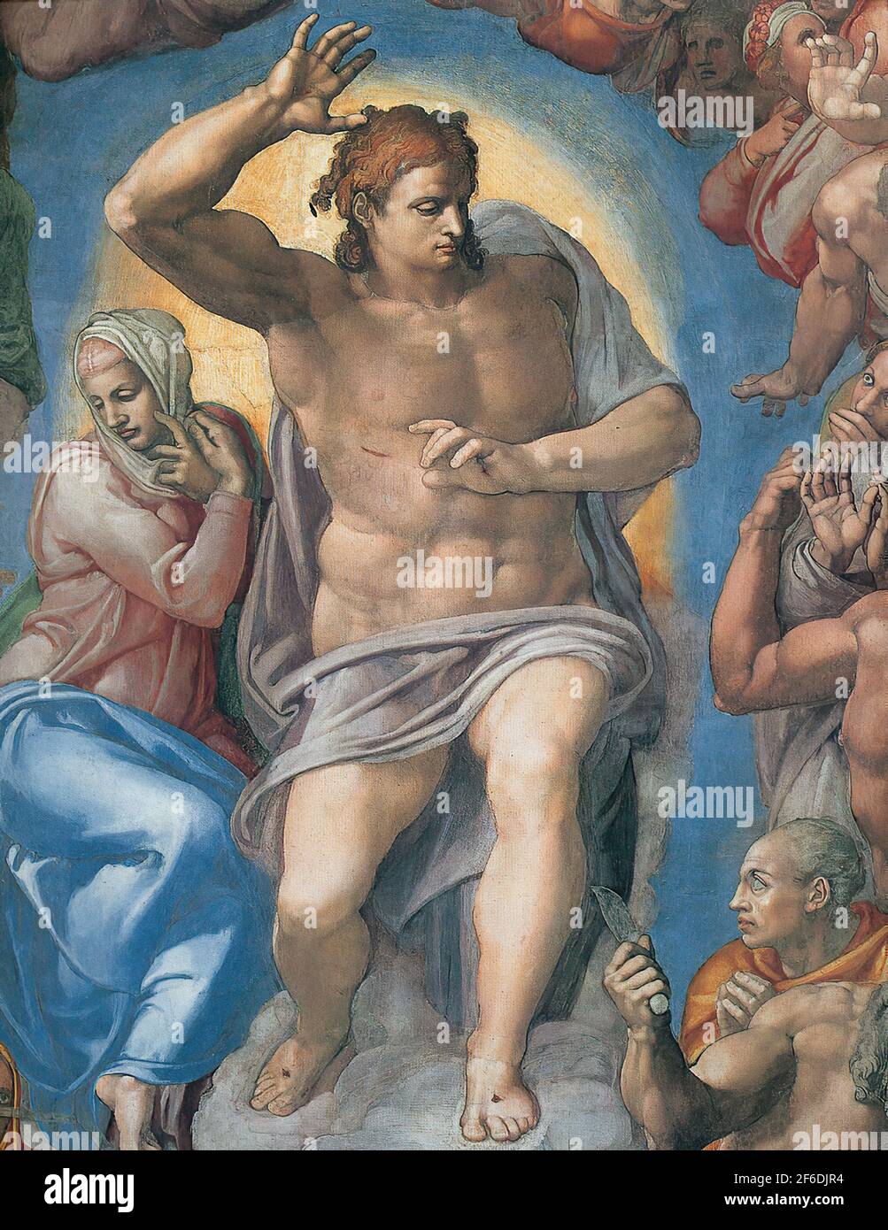 Michelangelo - ultima sentenza Cristo Giudice 1541 Foto Stock