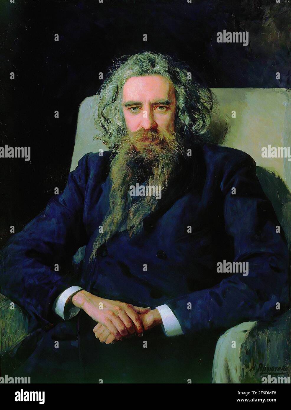 Nikolai Yaroshenko - Ritratto Vladimir Solovyov 1892 Foto Stock