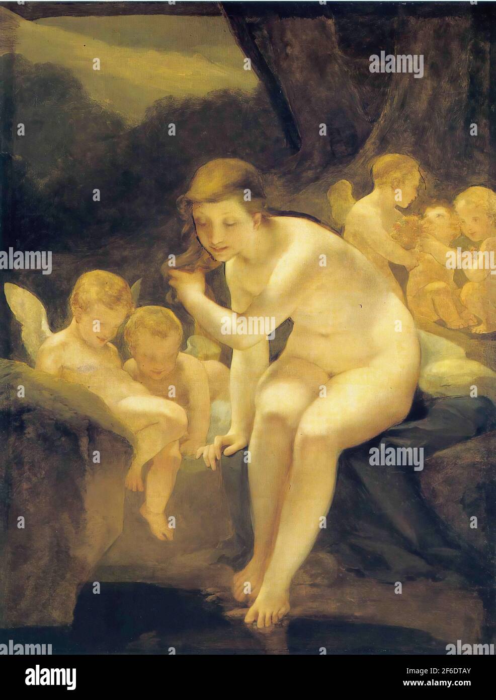 Pierre-Paul Prud'hon - Innocenza da bagno Venus Foto Stock