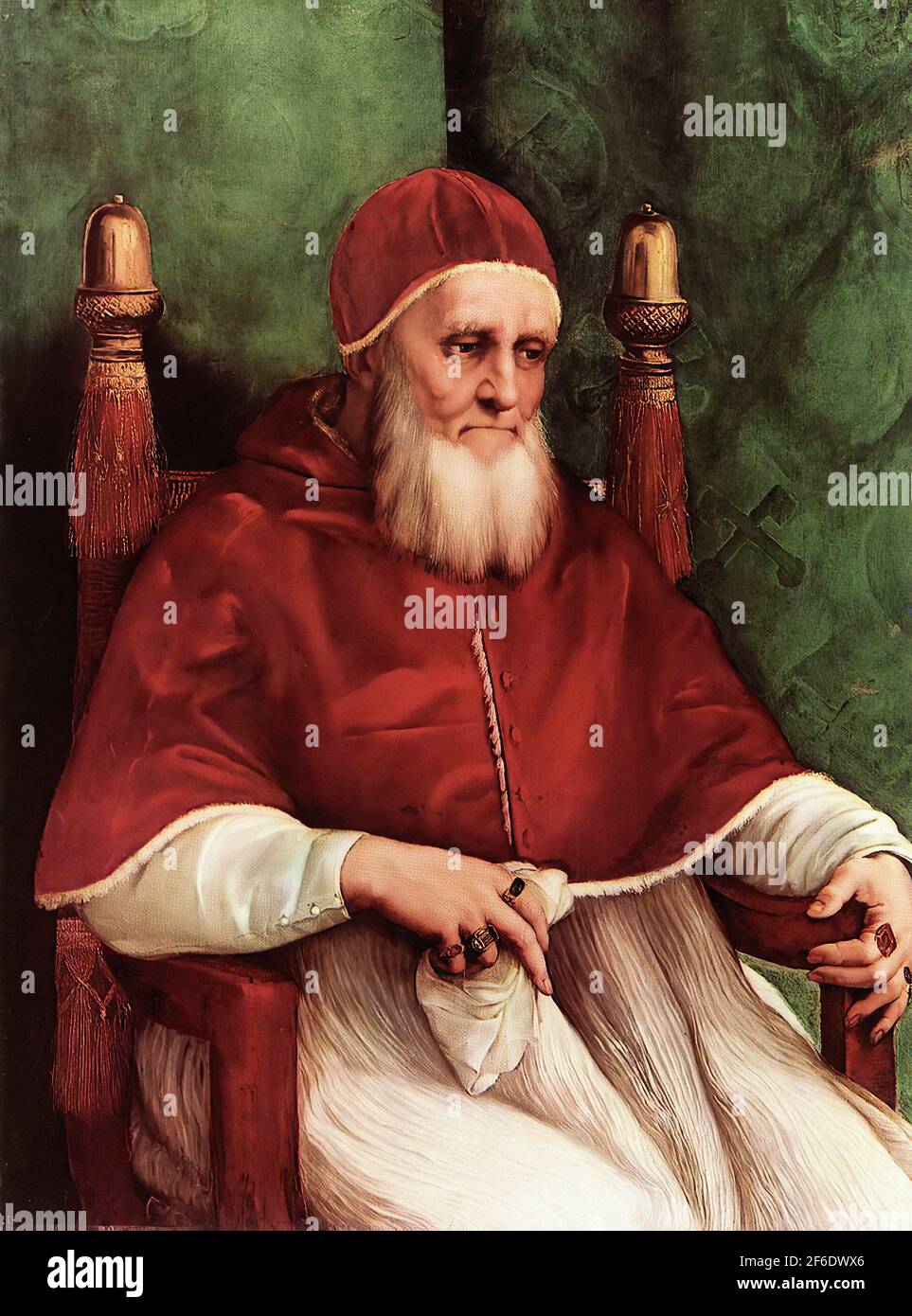 Raffaello Sanzio da Urbino - Raffaello - Ritratto Giulio II 1511 Foto Stock