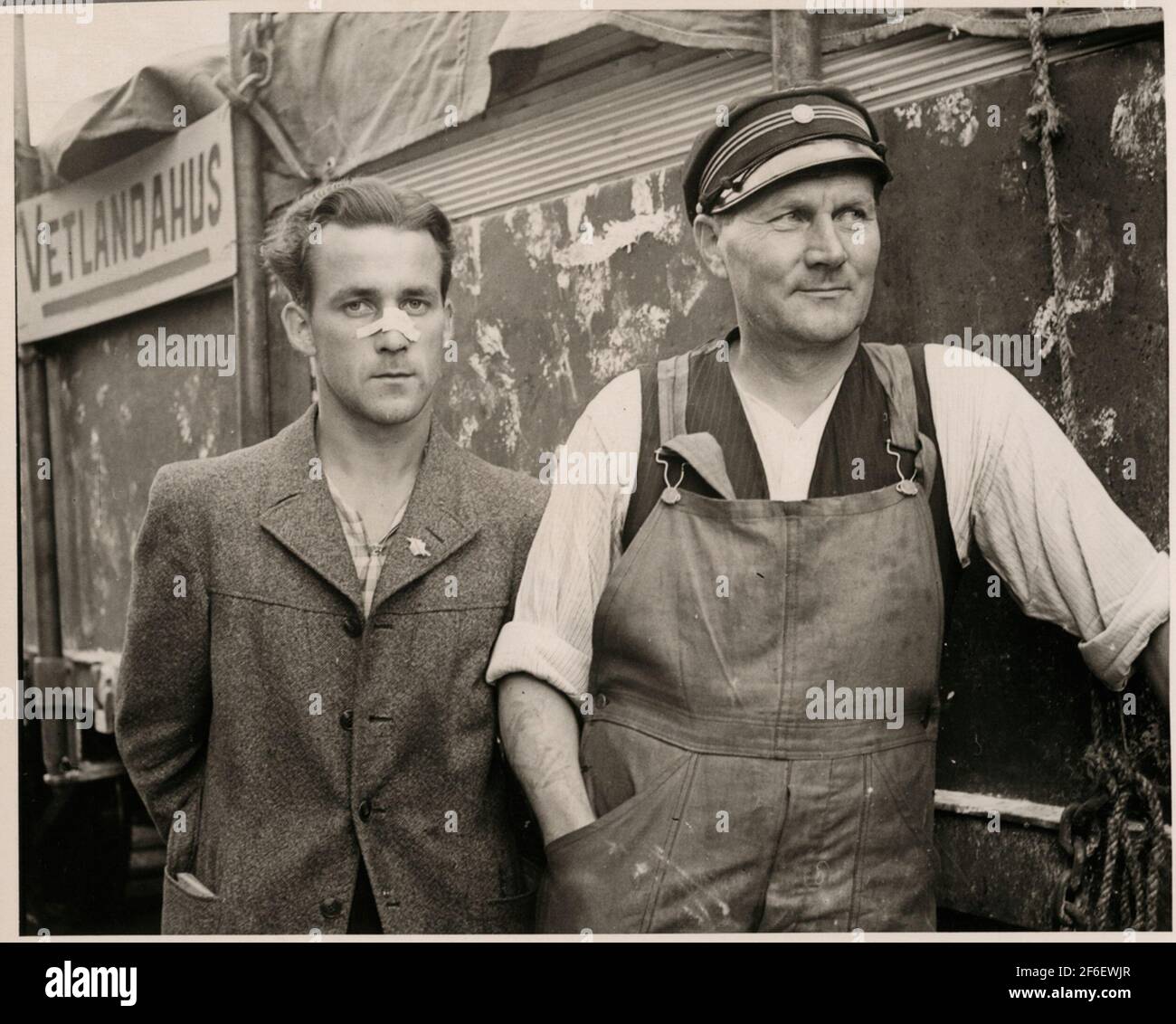 Ritratto del personale dopo l'incidente a Mellansjö agosto 1945. Foto Stock