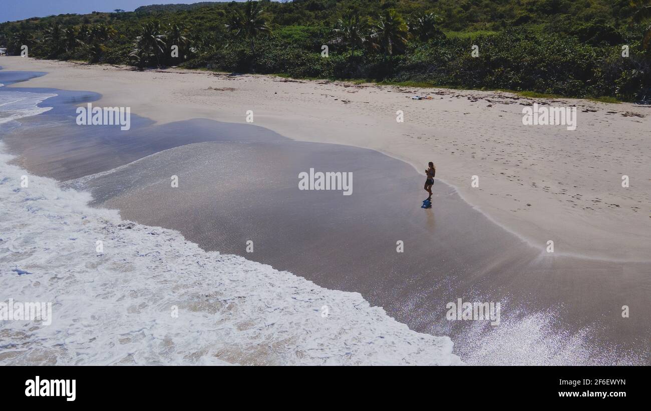 Bella spiaggia tropicale Zoni situato a Culebra Puerto Rico. Foto di alta qualità Foto Stock