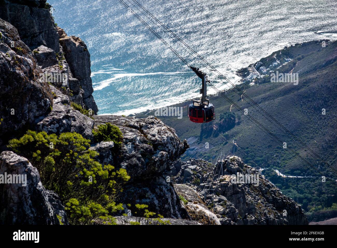 Funivia per Table Mountain Sud Africa Foto Stock