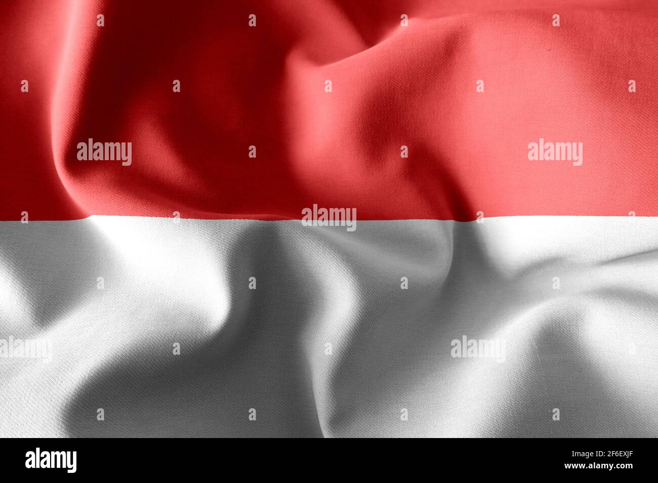 rendering 3d realistico onda bandiera di seta indonesiana Foto Stock