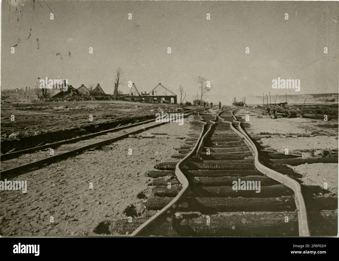 Åviksbranden 1906, locomotiva di Hudiksvall. Foto Stock