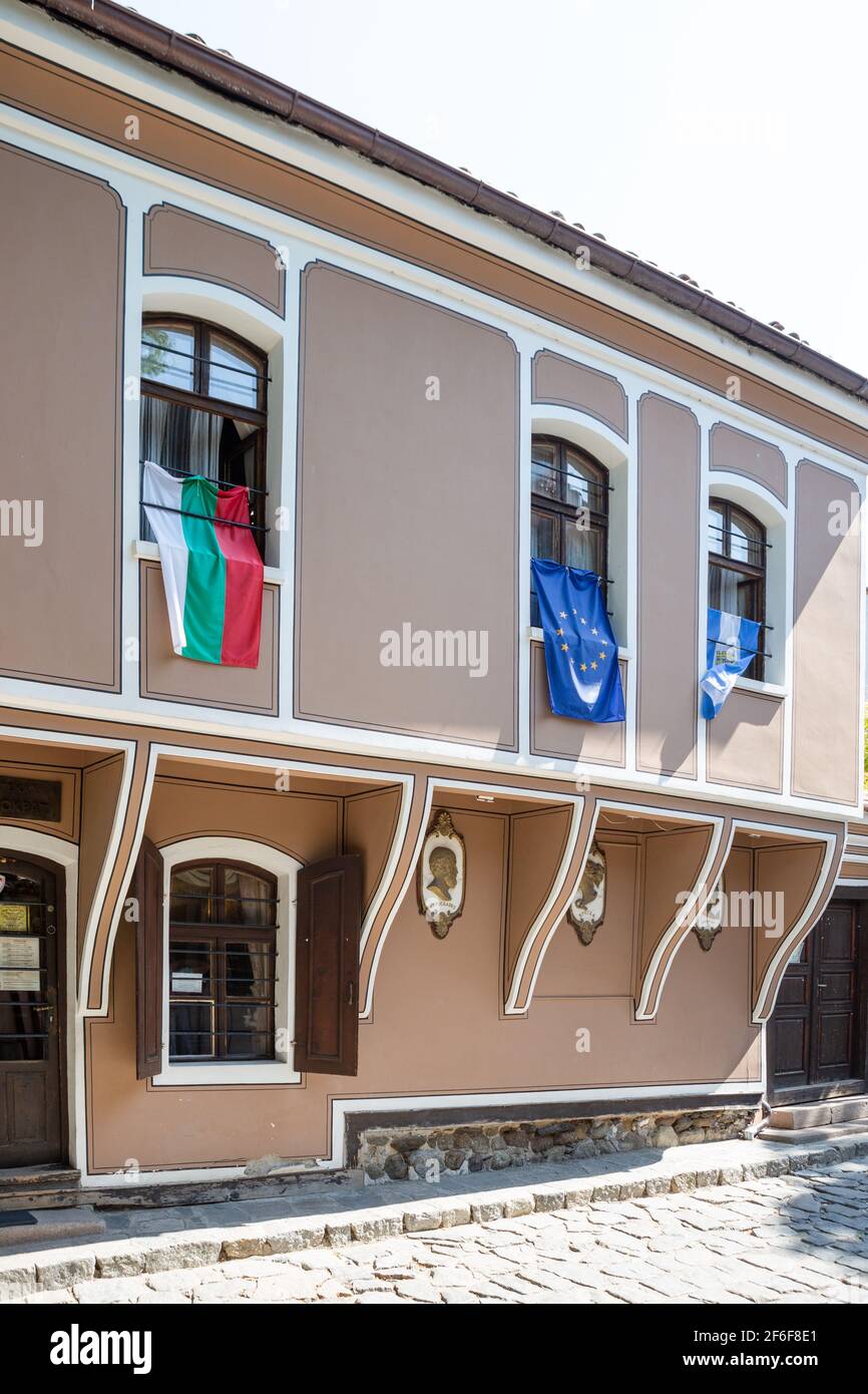 Il Museo della vecchia farmacia "Ippocrate", la Casa di Antoniadi, la Città Vecchia di Plovdiv, Bulgaria Foto Stock