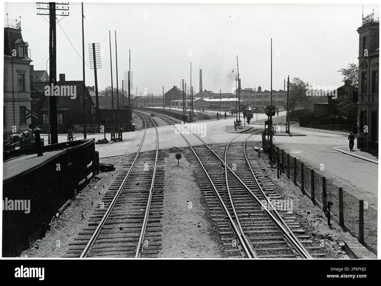 Incrocio ferroviario. Foto Stock