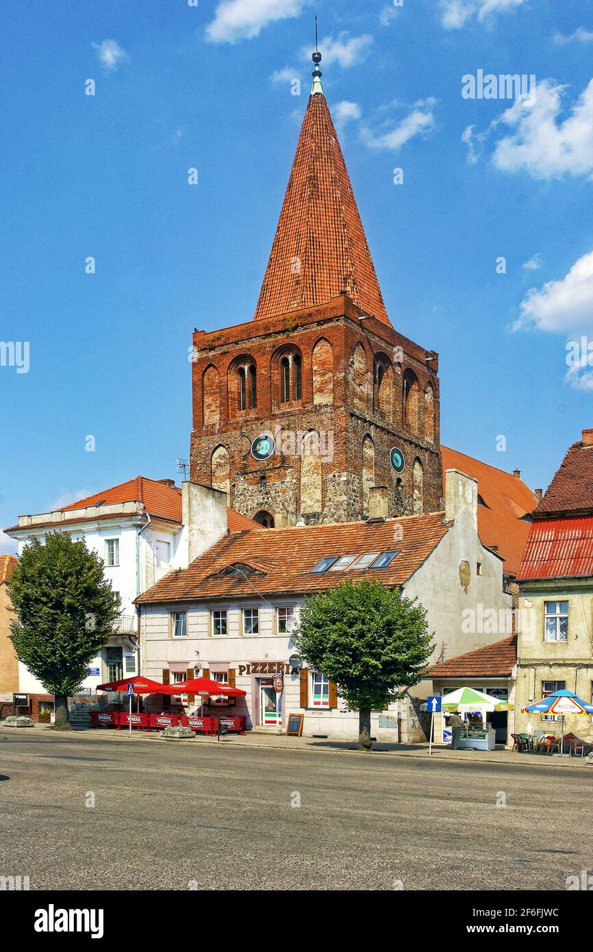 Polan, Mysliborz, chiesa, voivodato Pomerania occidentale. Foto Stock