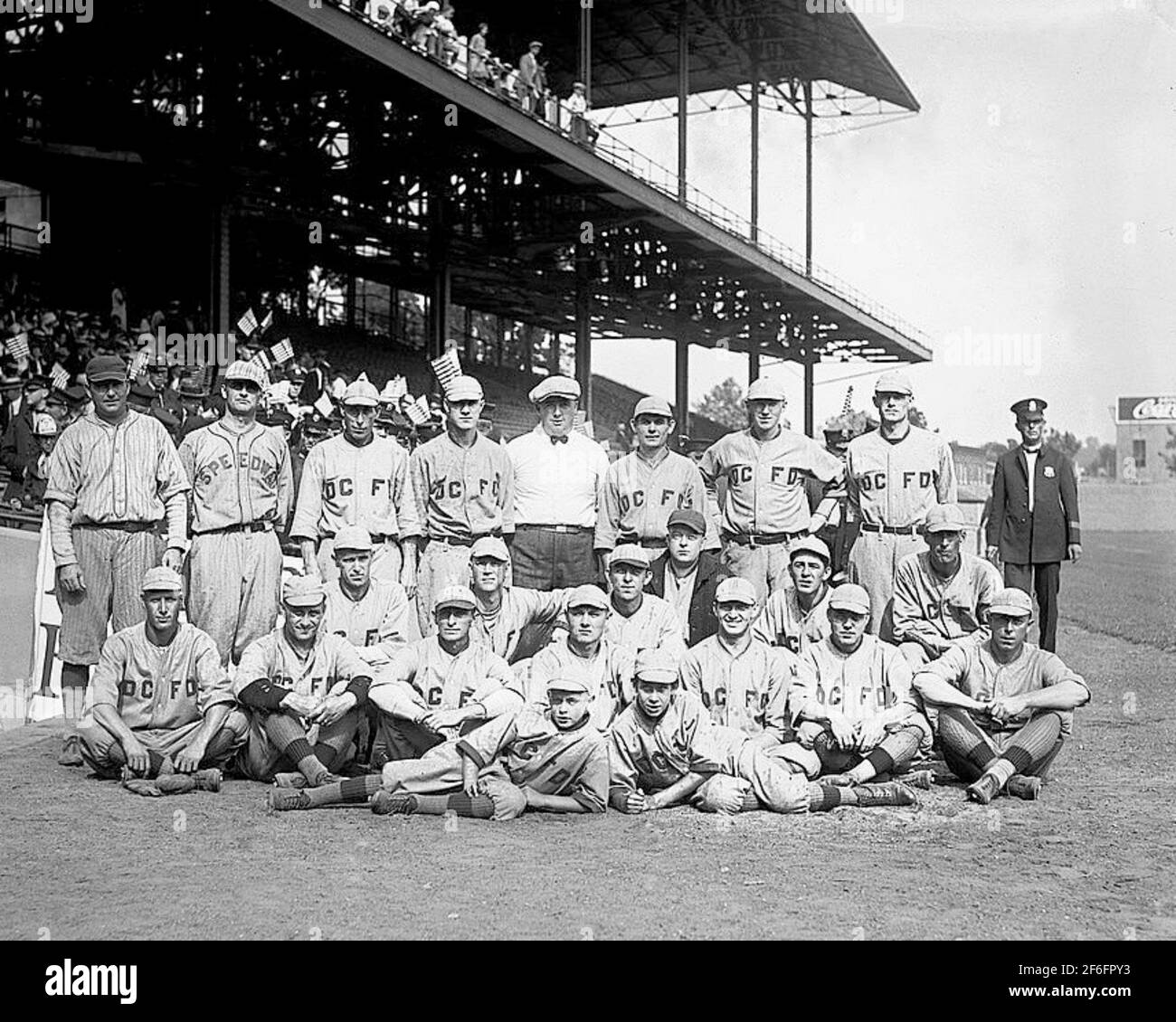 Partita di baseball dei vigili del fuoco, 9 settembre 1922. Foto Stock