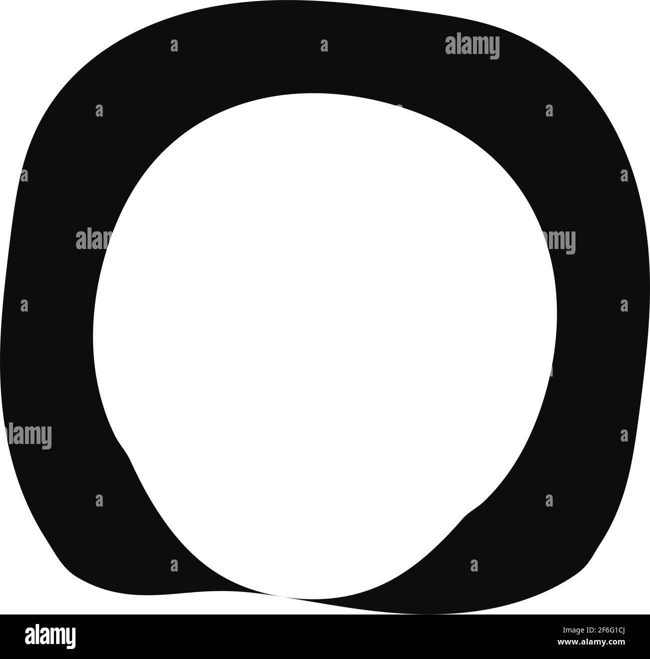 Astratto amorfo, distorto, forma libera forma arrotondata forma quadrata, elemento. Icona del quadrato arrotondato del contorno Illustrazione Vettoriale