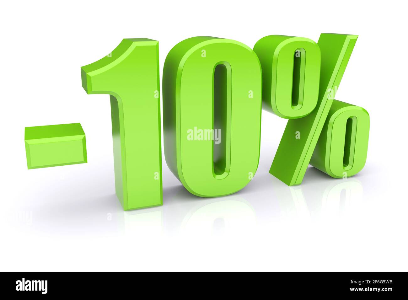 icona di sconto del 10% su sfondo bianco Foto Stock