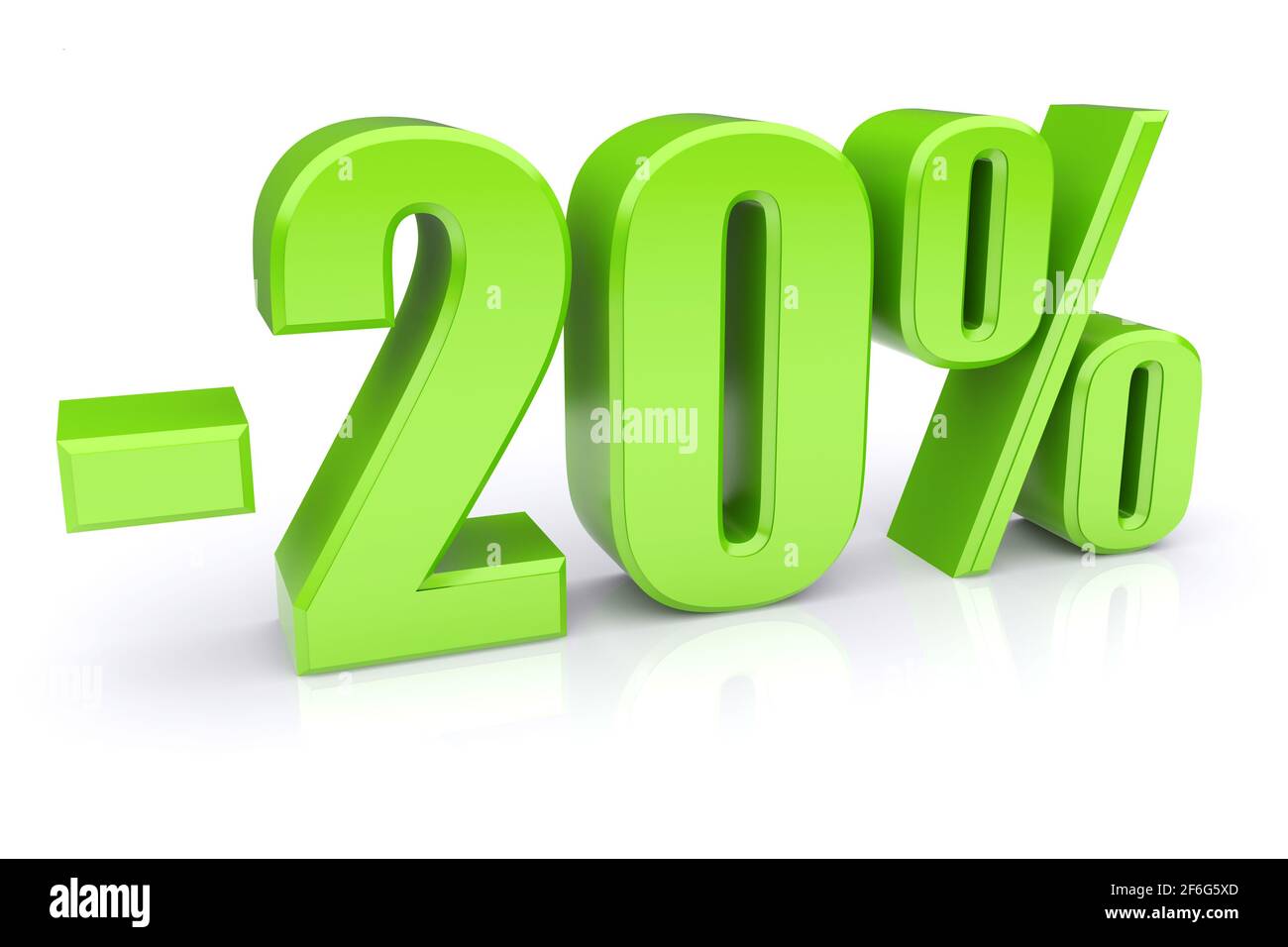 icona di sconto del 20% su sfondo bianco Foto Stock