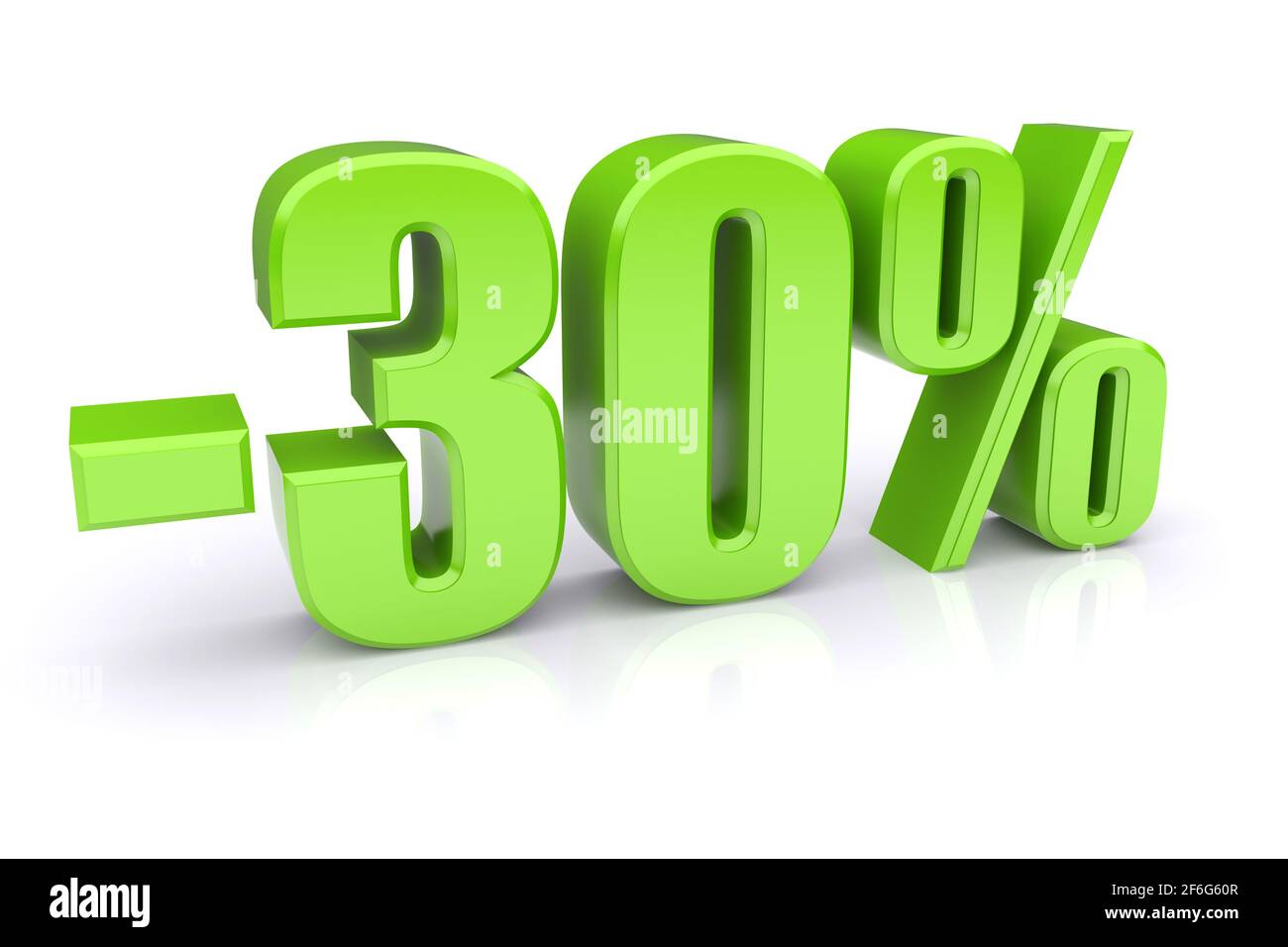 icona di sconto del 30% su sfondo bianco Foto Stock